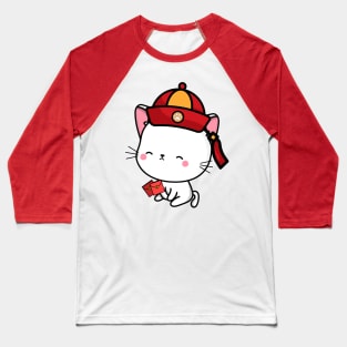 Angora Cat Lunar new year Baseball T-Shirt